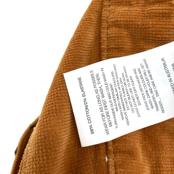 Rollas Eastcoast High Rise Flare Corduroy Jean Pants Size 25 - Picture 9 of 11